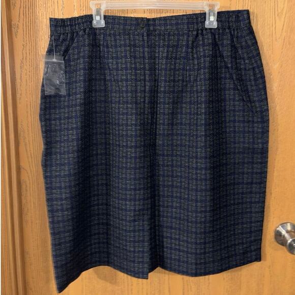 Adolfo Studio women’s tweed blue skirt suit set NEW (size 20W/22W) - Picture 6 of 7